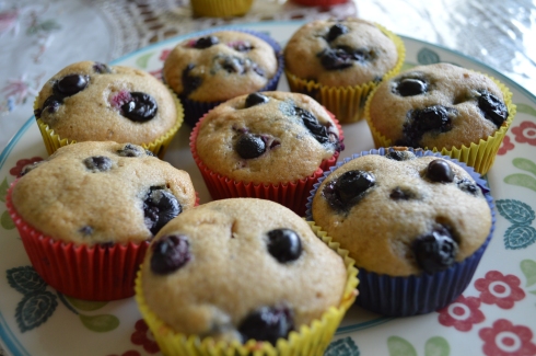 Bakers block blueberry muffins