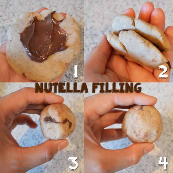 nutella filled cookie